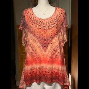 Pretty! Colorful! Tunic Style Top!